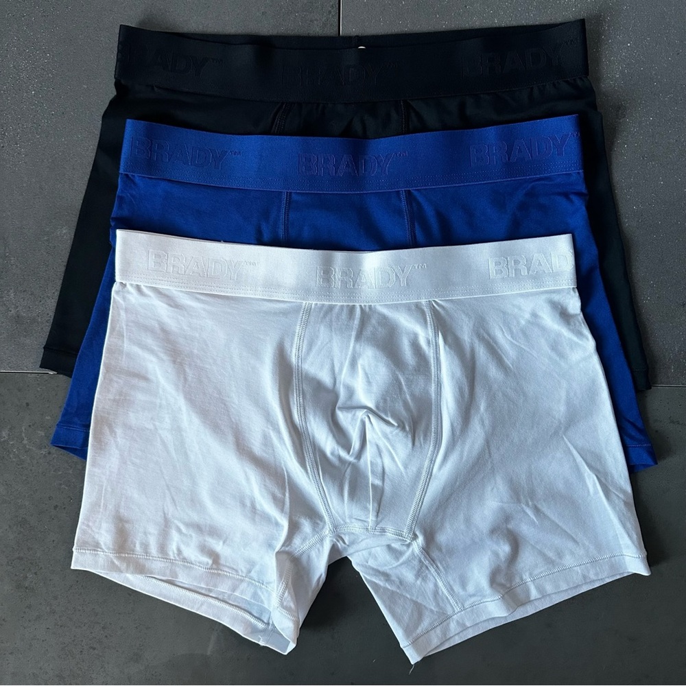 Brady Men's Boxer Briefs - Black, Blue, White Set
